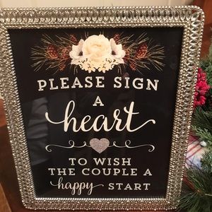 Gorgeous silver rhinestone picture frame